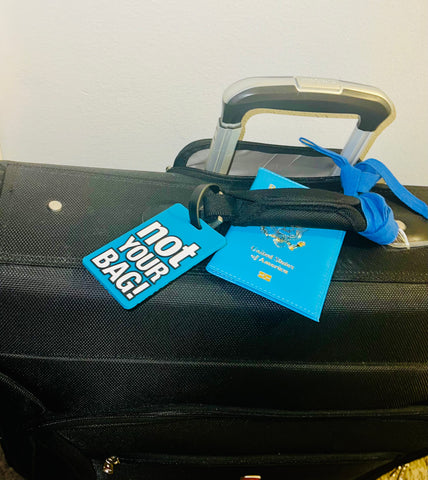 Aqua NOT YOUR BAG! Luggage tag