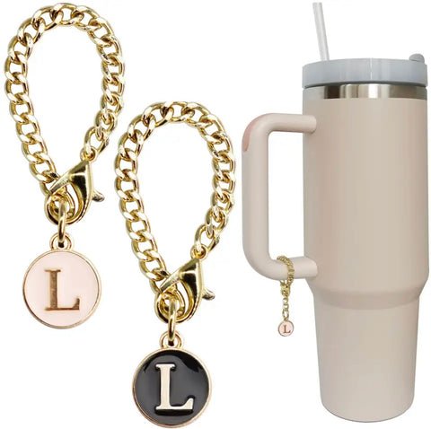 White Cup Keychain Letter “ L”