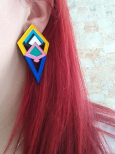 Geometric Colorful Acrylic Earrings