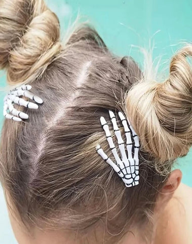 Skeleton Hand 2pcs Hair Clips