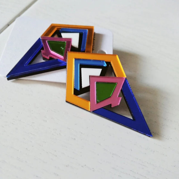 Geometric Colorful Acrylic Earrings