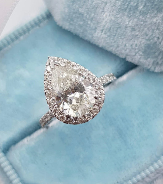 Pear Cut CZ Ring Size 7