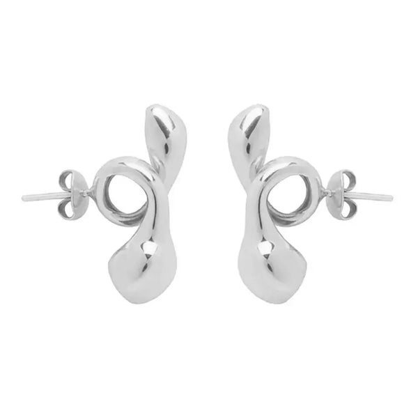 Silver Earphone Holders/Stud Earrings