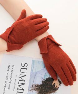 Burnt Orange Touchscreen Gloves