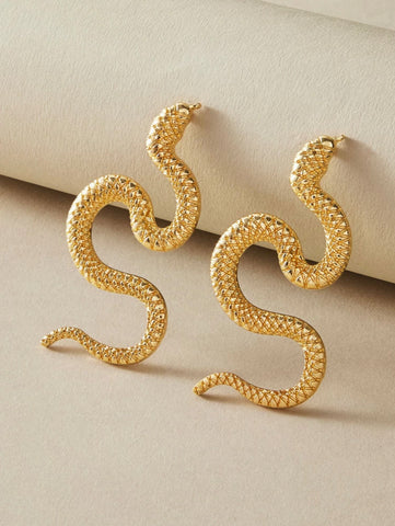 Gold Snake Earrings