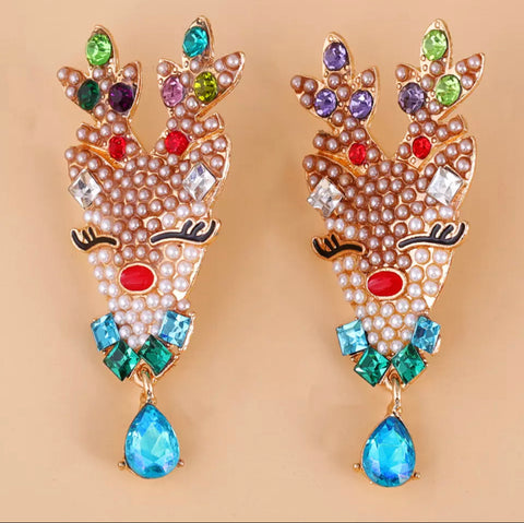 Rudolph Rhinestones Earrings