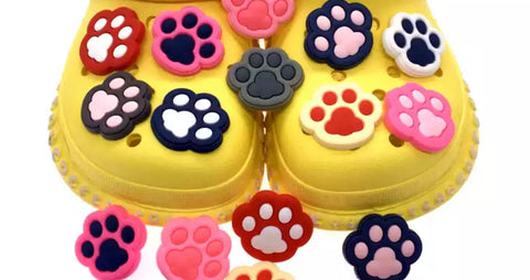 Dog Paws Shoe Charm (Multiple Color Selections)