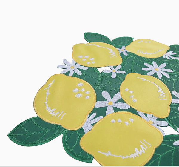 7pc: Lemon & Vine Placemats & Runner