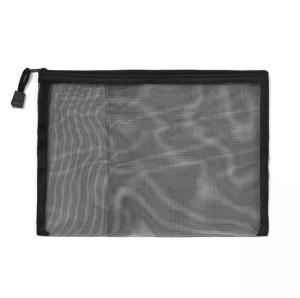 Mesh Zip Cosmetics Bag (Multiple Colors)