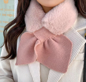 Pink Furry Scarf