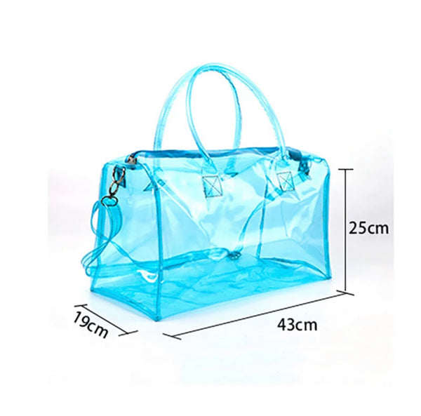 Pink Translucent Overnight Bag