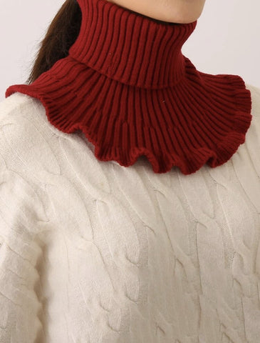 Wine Turtleneck Scarf