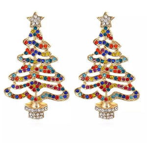 Christmas Tree O’ Christmas Tree Rhinestone Earrings