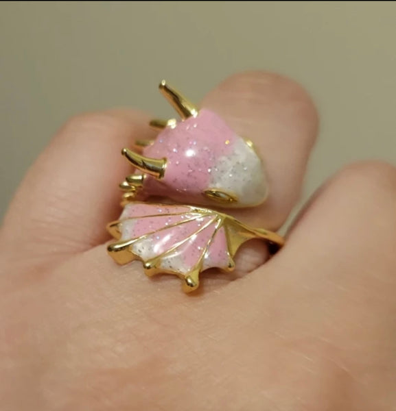 Pink Dragon Size Adjustable Ring