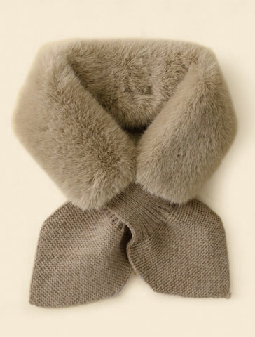 Light Brown Faux Furry Scarf