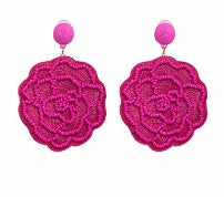 Flower Beaded Earrings