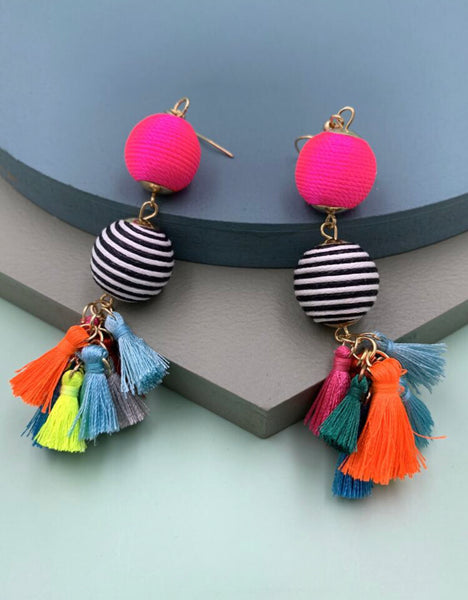 Topsy Turvy Multi Color Earrings