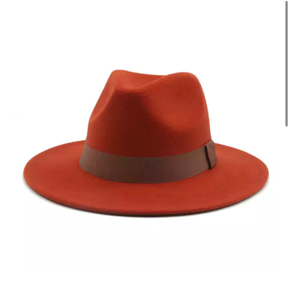 Rust Fedora Hat