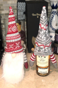 2pcs Red & Gray Gnome Bottle Cover SET