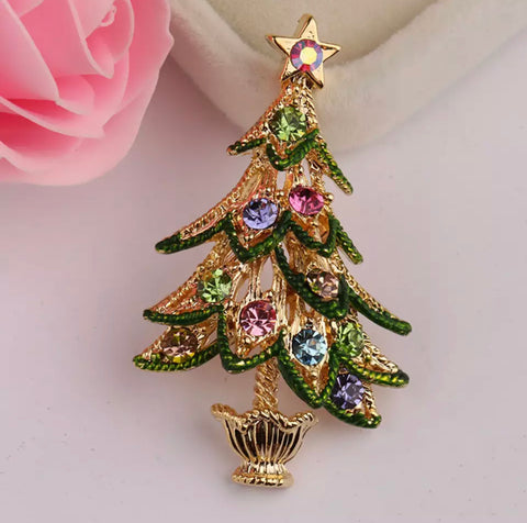 Small Christmas Tree Brooch