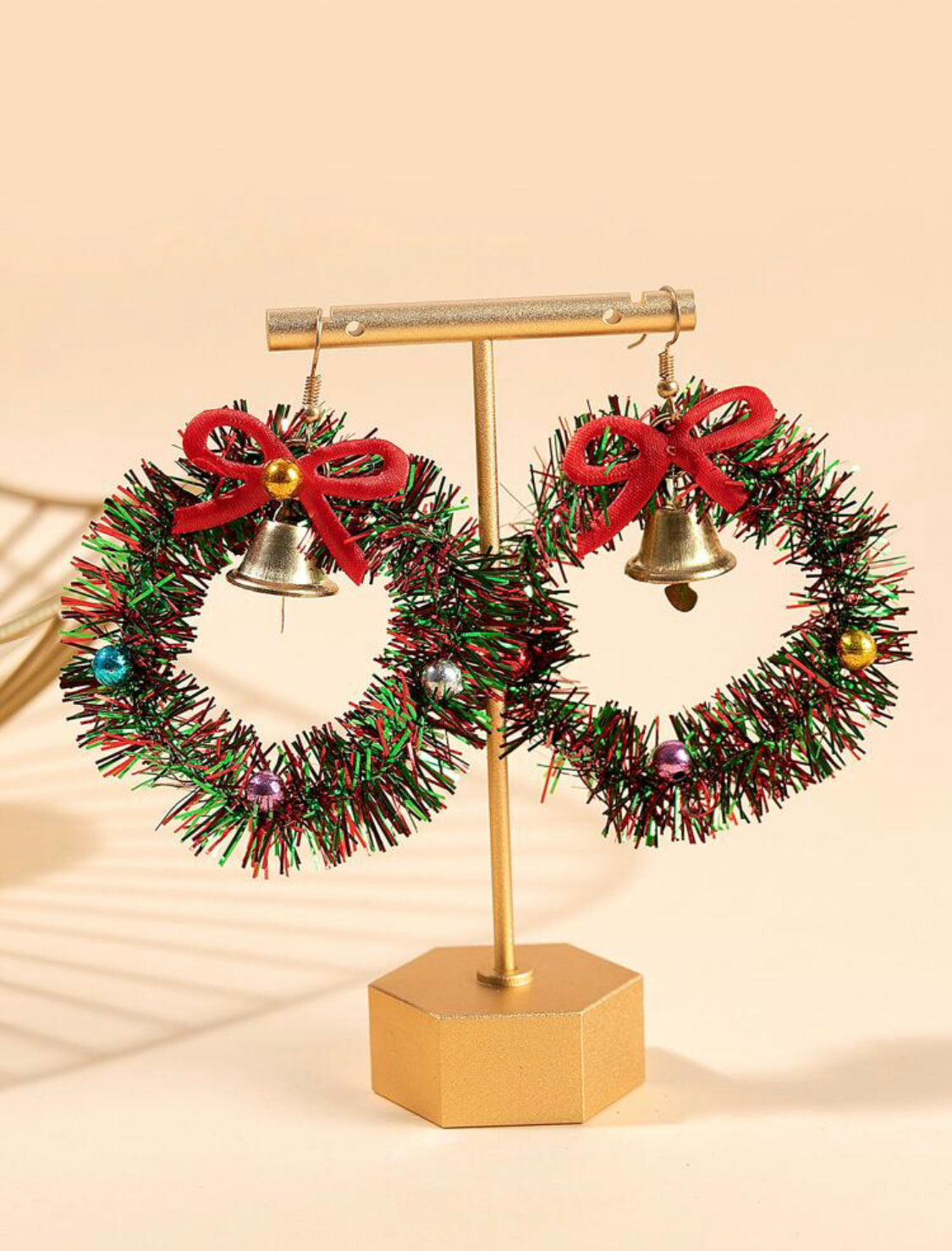 Ugly Christmas Sweater Wreath w/Gold bells