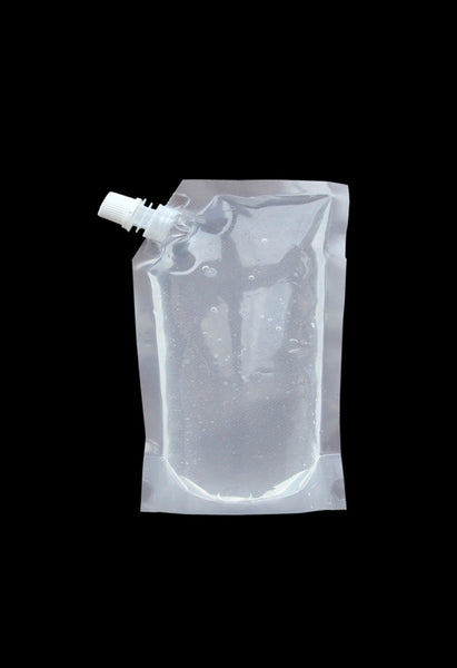 6oz Small Clear Foldable Drink Pouch w/Cap