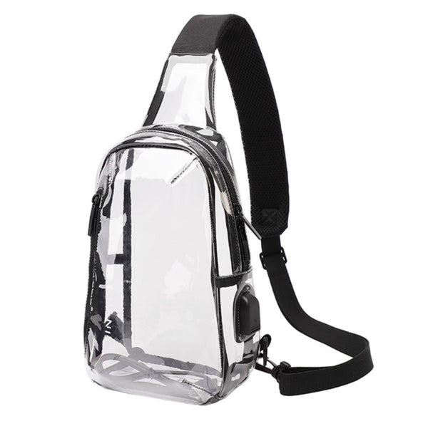 Clear Stadium Crossbody w/USB Charging