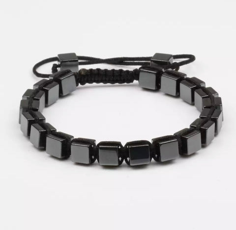 Hematite Block Bracelet