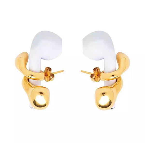 Gold Earphone Holders/Stud Earrings