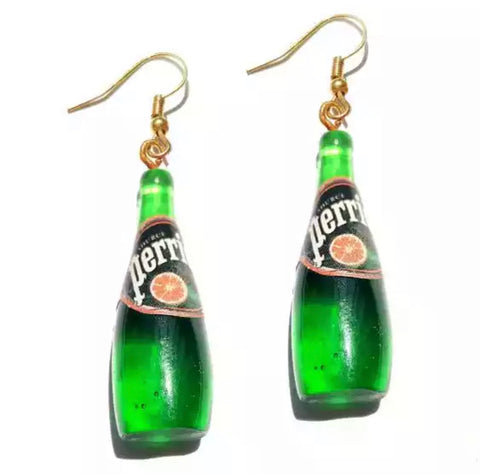 Sparkling Water Bottle Earrings