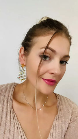 Tree Lighting Green Earring