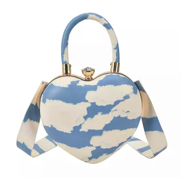 Heart Sky Purse w/Straps & Handle