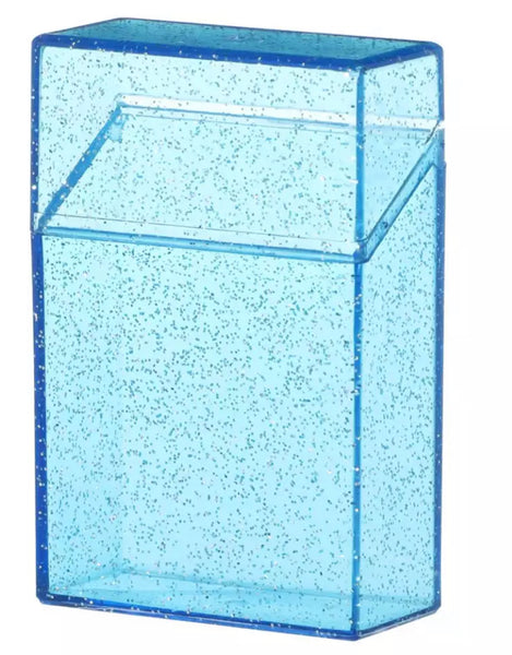 Clear Blue Sparkle Stash Case