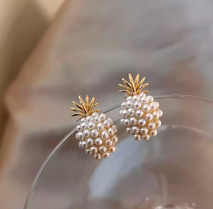 Small Beaded Pineapple Earrings