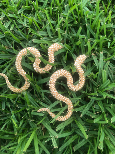 Gold Snake Earrings