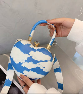 Heart Sky Purse w/Straps & Handle