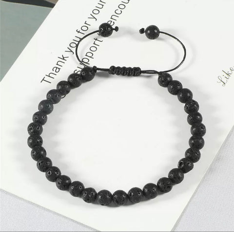 Black Matte Lava Onyx Bracelet