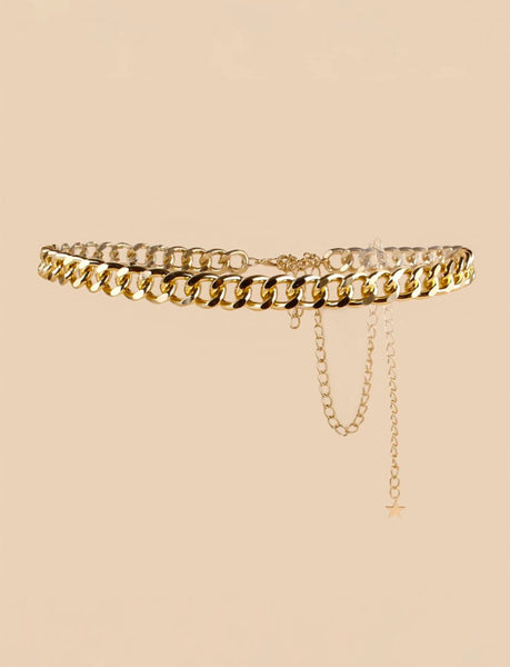 Long Gold Chain Belt