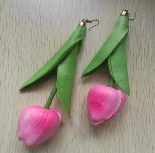 PINK Tulip Dangles