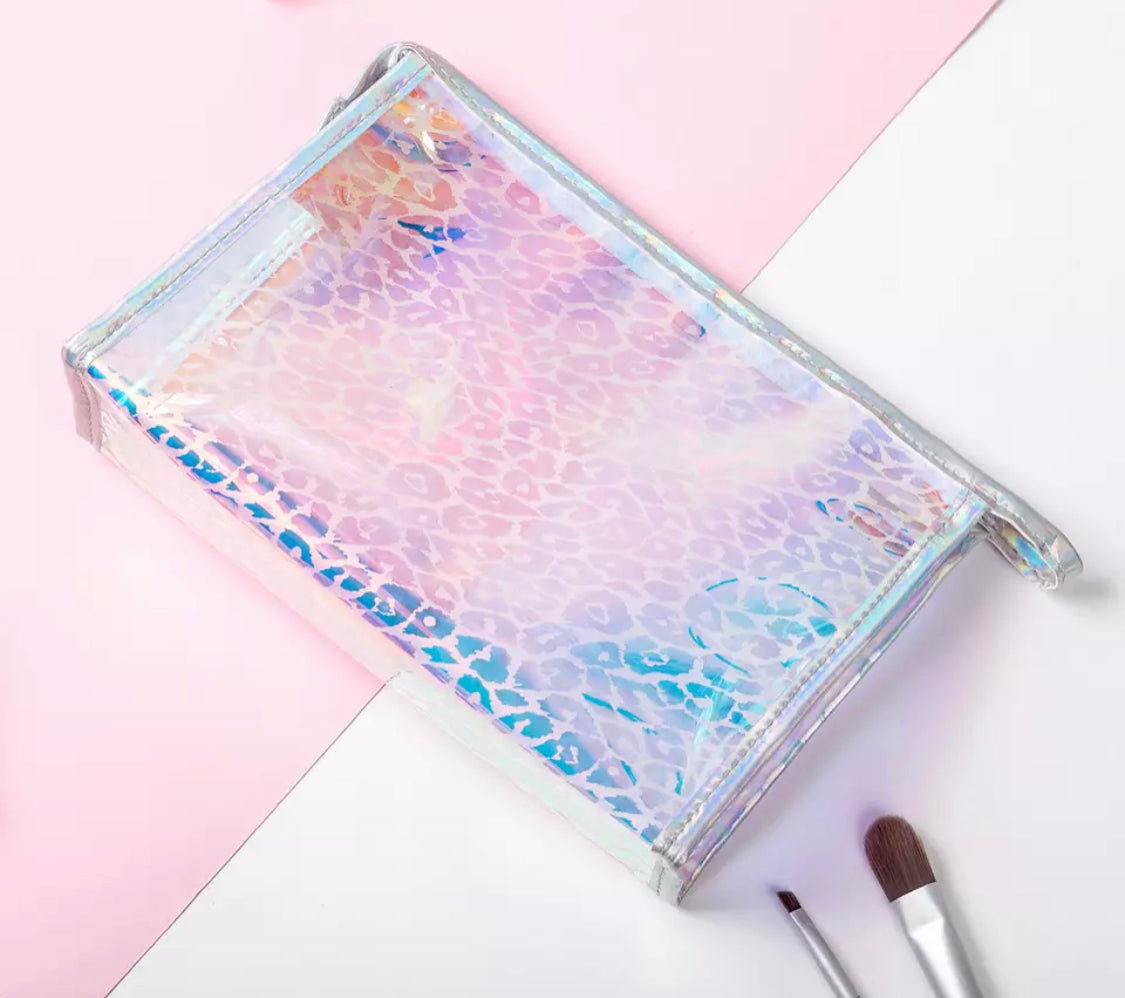 Iridescent Animal Print Cosmetic Bag