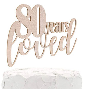 Pink Glitter 80th Birthday Cake Topper/ Keepsake