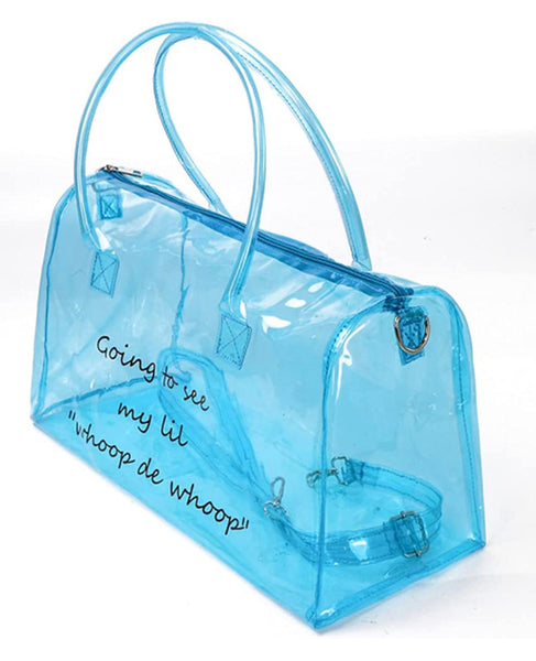 Aqua Translucent Overnight Bag